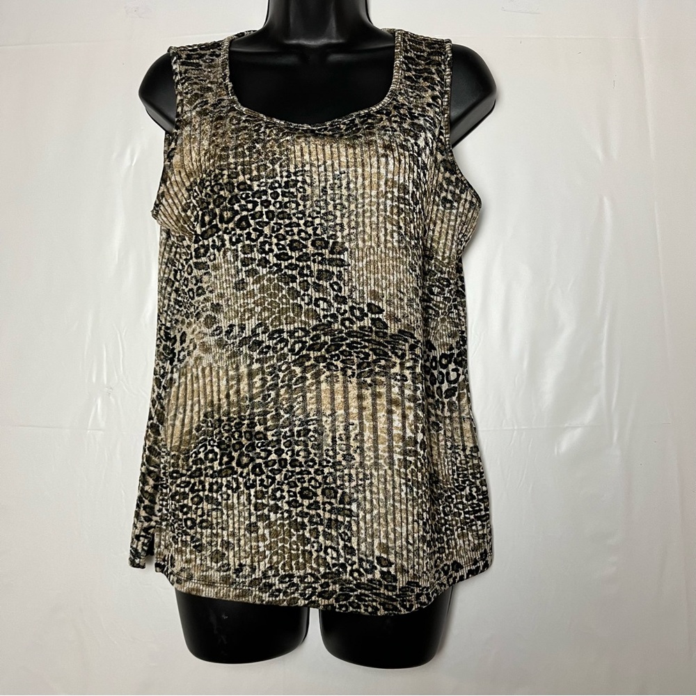 5/$30 Jasper women sleeveless stretch animal print blouse size small - Picture 5 of 15
